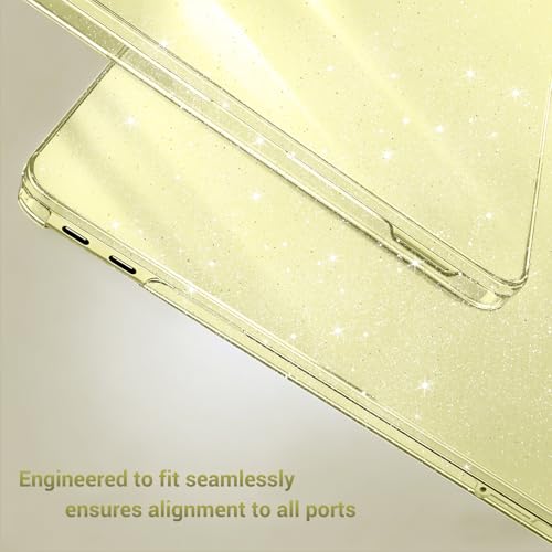 MOSISO Sparkly Glitter Case Compatible with MacBook Neo Case 13 inch 2026 | Model A3404 with A18 Pro Chip, Crack-Resistant Protective Hard Shell Case&Keyboard Cover&ScreenFilm&Pouch, Citrus - color: Citrus