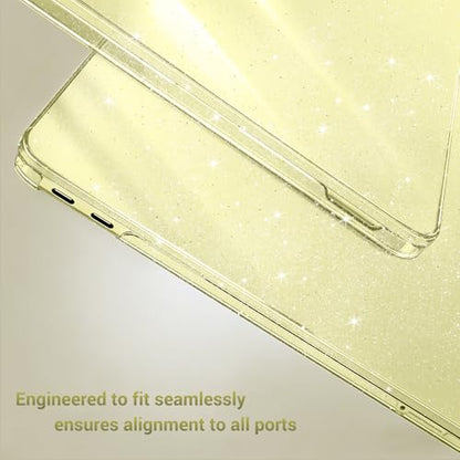 MOSISO Sparkly Glitter Case Compatible with MacBook Neo Case 13 inch 2026 | Model A3404 with A18 Pro Chip, Crack-Resistant Protective Hard Shell Case&Keyboard Cover&ScreenFilm&Pouch, Citrus - color: Citrus