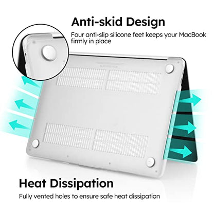 iCasso for MacBook Air 13 Inch Case 2020 2019 2018 Release A2237 M1/A1932/A2179 with Retina Display, Protective Hard Plastic Shell Case and Keyboard Cover for MacBook Air 13 (Sunshine) - color: Sunshine