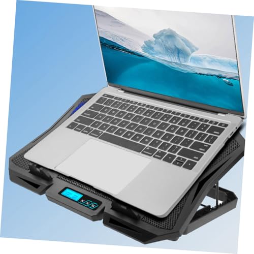 Generic Laptop Cooler Stand with 6 Fans 15.6-inch Cooling Pad Quiet Air Cooler for Gaming and Office Laptops Adjustable Speed Blue LED Cooling Fan Holder