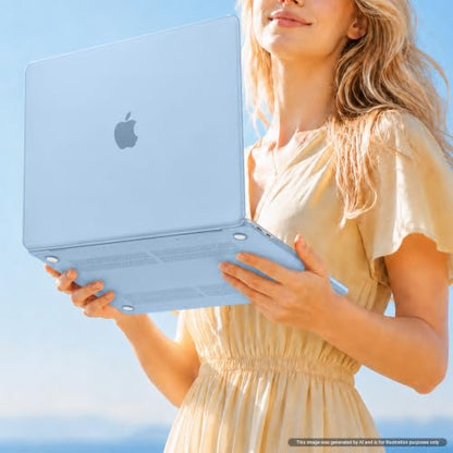 MOSISO Compatible with MacBook Pro 13 inch Case M2 M1, Airy Blue | Plastic Hard Shell Case Cover 2026-2016A2338 A2251 A2289 A2159 A1989 A1708 A1706 with/without Touch Bar - color: Airy Blue