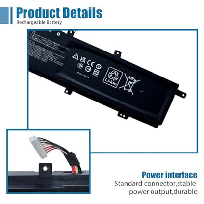 C42N2008 Laptop Battery Replacement for ASUS ZenBook Pro Duo 15 OLED UX582 UX582L UX582LR XS74T UX582LR-H2002R UX582LR-BP1979R Series 0B200-03840000 15.48V 92Wh 5984mAh - size: 7.80*2.56*0.47 inch C42N2008