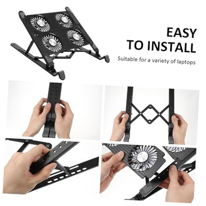 ARTIBETTER Laptop Cooling Pad Height and - Design Four Fans for Efficient Heat Dissipation Compatible Various Laptop for Use