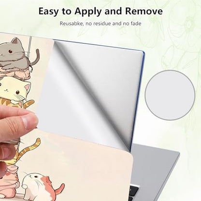 Laptop Skin Sticker Decal, Universal Reusable Vinyl Laptop Cover for 12" 13" 13.3" 14" 15" 15.4" 15.6" Notebook PC, Waterproof Scratch-Resistant with 2 Wrist Pads, Easy to Apply & Remove,Cats Cute - color: Cats Cute