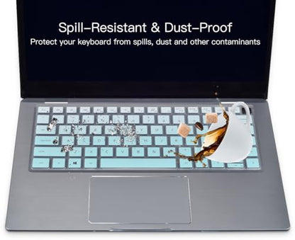 Keyboard Cover for Dell Latitude 3440 5440 5430 5431 5420 14", Dell Latitude 14" 7440 7430 7420 7410, Dell Latitude 14" 9420 9430, Dell Latitude 9520 9510 7520 15.6" 2023 2022 Keyboard Skin,Ombre Mint - color: Ombre Mint