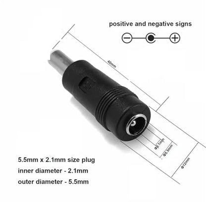 DC Power Connector DC Power Plug Connector Adapter Female to Male Jack Panel Mount Terminal Converter for Laptop(Brown) - color: Brown