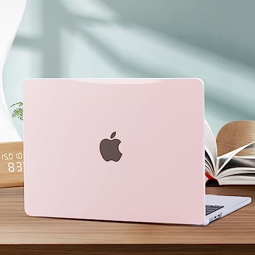 EooCoo Case for MacBook Air 15 inch M5 M4 M3 M2 2026-2023, Crystal Pink | Easy to Install, Sturdy, Plastic Hard Shell Case & Keyboard Cover & Screen Protector, Model: A3448 A3241 A3114 A2941 - color: Crystal Pink