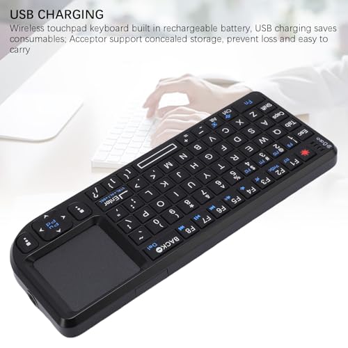 LICAEVEY Wireless Keyboard with Touchpad, Rechargeable Backlit Portable Keyboard, 2.4GHz USB for PC & USB C Devices, Ultra Thin Compact Design