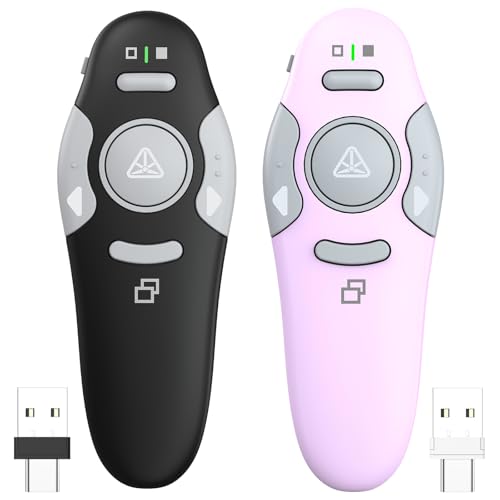 QUI Presenter Remote USB A&C Bundle | One Black & One Purple