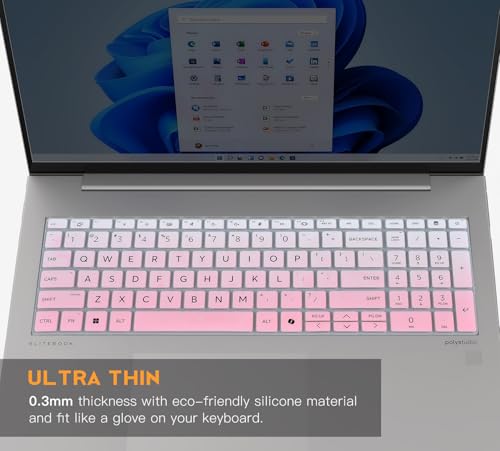Keyboard Cover for 2026 2025 2024 HP EliteBook 660/665 G11 16 inch, ProBook 460/465 G11 16-in, HP ProBook 4 G1ah 16" Laptop Protective Skin(NOT FIT HP EliteBook 660 665 G8/G9/G10) -Ombre Pink - color: Ombre Pink