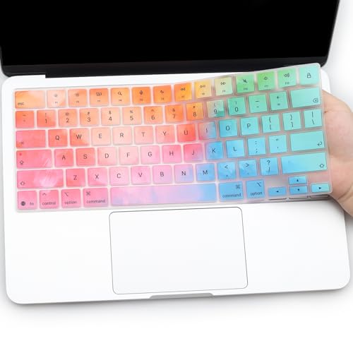 Keyboard Cover for 2026 New MacBook Neo 13 inch with Apple A18Pro Chip/A3404, MacBook Neo 13.0'' A18 Pro Accessory, US Layout Keyboard Skin-Colorful - color: Colorful