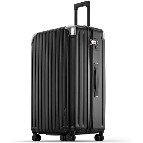LEVEL8 Grace Luggage, 28 Inch Hardside Suitcase, Abs+Pc Harshell Spinner Luggage with Tsa Lock, Spinner Wheels, Black, 28 Inch - color: Black, size: 28 Inch