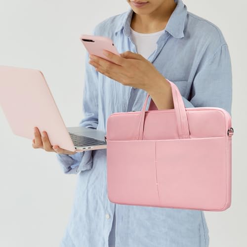 17.3 inch Laptop Sleeve Bag for HP Envy Pavilion 17/LG Gram/MSI/Dell Inspiron/Lenovo Thinkpad/ASUS/Acer Protective Computer Case Shoulder Bag, Pink - color: Pink, size: 17.3 Inch