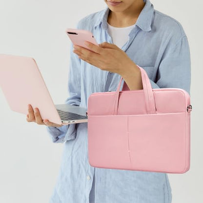 17.3 inch Laptop Sleeve Bag for HP Envy Pavilion 17/LG Gram/MSI/Dell Inspiron/Lenovo Thinkpad/ASUS/Acer Protective Computer Case Shoulder Bag, Pink - color: Pink, size: 17.3 Inch