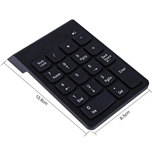 USB Numeric Keypad, Wired Number Pad Silent 18 Keys Number Keypad Keyboard Portable Financial Accounting Numpad Slim Mini Number Pad for Laptop Desktop PC Pro