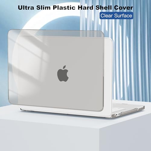 for MacBook Neo 13 inch Case 2026, Ultra-Thin Shockproof Hard Shell Laptop Cover with Keyboard Cover & Screen Protector, Anti-Scratch Accessories Kit, Crystal Grey - color: Crystal Grey