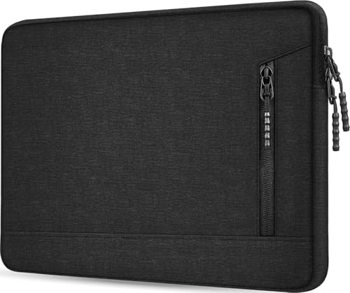 Laptop Case 15.6 inch, Water Resistant Portable Monitor Computer Bag with Pockets Traveling Shockproof Protective Laptop Sleeve Compatible with HP, Dell, Lenovo, Acer, Asus, MacBook Pro, Black - size: 15.6 Inch