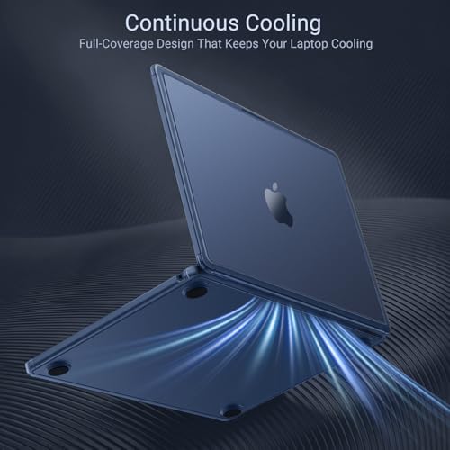 MOSISO Compatible with MacBook Air 13 inch Case M5 2026 M4 M3 M2 2025-2022 | A3449 A3240 A3113 A2681, Scratch-Resistant Shock-Absorbent Reinforced Hard Shell Cover for MacBook Air 13.6 Case, Midnight - color: Midnight