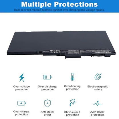 TREE.NB CS03XL Battery for HP Elitebook 745 G3 745/755/840/850, G4 755/840/850/ZBook 15u, G3 P/N: HSTNN-UB6S HSTNN-IB6Y 800231-141 800513-001 800231-1C1 CS03046XL - size: 7.79x4.05x0.27inch CS03XL