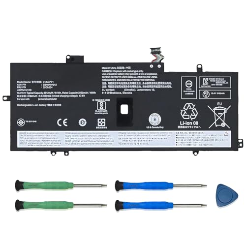 L18L4P71 L18C4P71 L18M4P72 Laptop Battery Replacement for Lenovo ThinkPad X1 Yoga 4th 5th Gen/X1 Carbon 7th 8th Gen Series 02DL004 SB10K97642 02DL005 SB10K97643 02DL006 SB10K97644 15.4V 51Wh - size: 9.72*3.68*0.24inch L18L4P71