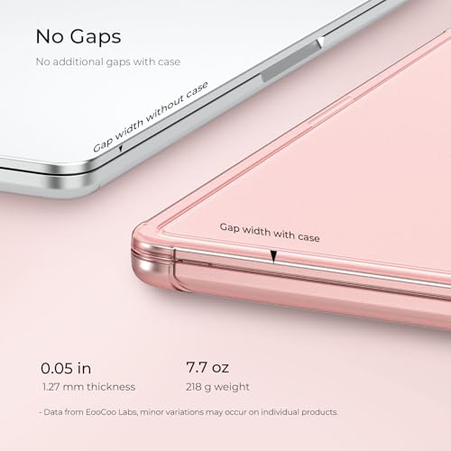 EooCoo Reinforced Anti-Crack Case for MacBook Air 13 inch,M5-M2 2026-2022 | True-to-Device Matte Texture, Anti-Fingerprint, Perfect Fit, Hard Shell Laptop Cover for MacBook Air 13.6 inch - color: Pink