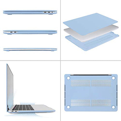 MOSISO Compatible with MacBook Pro 13 inch Case M2 M1, Airy Blue | Plastic Hard Shell Case Cover 2026-2016A2338 A2251 A2289 A2159 A1989 A1708 A1706 with/without Touch Bar - color: Airy Blue