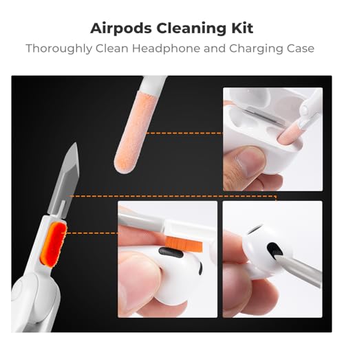 K&F CONCEPT 25-in-1 Electronic Cleaning Kit for Keyboard Laptop Cleaner | Multi-Function Electronic Cleaner,2 Keycap Pullers,Vacuum Sealed Microfiber Cloth,Multi-Device,for Photographers,MM02