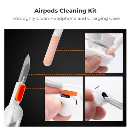 K&F CONCEPT 25-in-1 Electronic Cleaning Kit for Keyboard Laptop Cleaner | Multi-Function Electronic Cleaner,2 Keycap Pullers,Vacuum Sealed Microfiber Cloth,Multi-Device,for Photographers,MM02