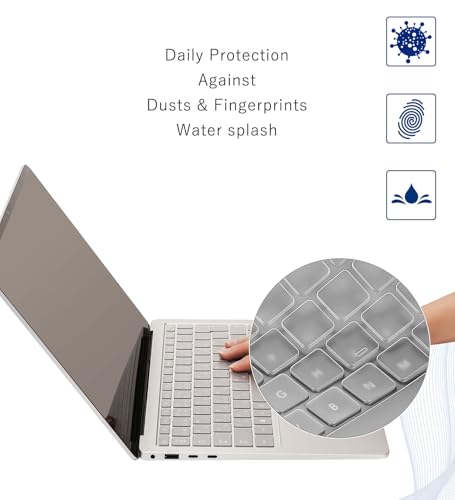 Keyboard Cover for 2025 Surface Laptop 13" Copilot+ PC, Clear TPU US Layout | Ultra-Thin, High Transparency, Backlit Clear, Anti-Dust, Anti-Fingerprint, Soft TPU, Washable, Precise Fit - size: Surface Laptop 2025 13"