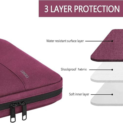 Ytonet Laptop Case 16 inch, 15-15.6 Inch Laptop Sleeve Cover with Handle | Compatible with HP Dell Lenovo Asus Notebooks, Computer Carrying Case, TSA, Protective, Slim, for Women, Purple Red - color: Purple Red, size: 16 inch