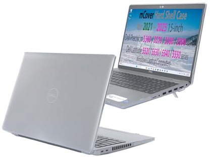 mCover Case Compatible for 2021～2025 15" Dell Precision 3560/3570 / 3580/3590 & Latitude 5520/5530 / 5540/5550 Series Windows Notebook PC (NOT Fitting Any Other Dell Models) - Clear - color: Clear