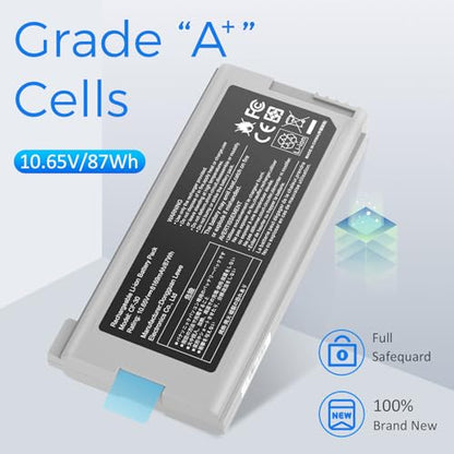 TREE.NB CF-30 Laptop Battery Replacement for Panasonic Toughbook Cf-30 Cf-31 Cf-53 CF-VZSU46 CF-VZSU46S CF-VZSU46U CF-VZSU46R CF-VZSU46AU CF-VZSU71U CF-VZSU72U 10.65V 87W 9cell - size: 6.46x3.19x0.79inch CF-30