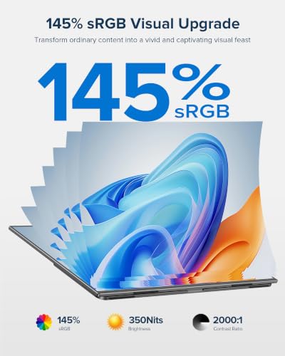 Wireless Portable Monitor with 10000mAh Battery, 18.5" 100Hz Gaming Monitor | Support AirPlay, Miracast, 145% sRGB QLED, USB-C & HDMI, Sleeve & VESA, Second Screen for Laptop, Game Consoles(3-4H) - size: 18.5