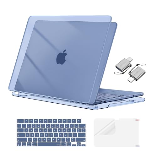 MOSISO Compatible with MacBook Neo Case 13 inch 2026 A3404, Crystal Indigo | Crack & Scratch Resistant Cover Protective Ultra-Thin Hard Shell & Keyboard Cover & Screen Film & Type C - color: Crystal Indigo