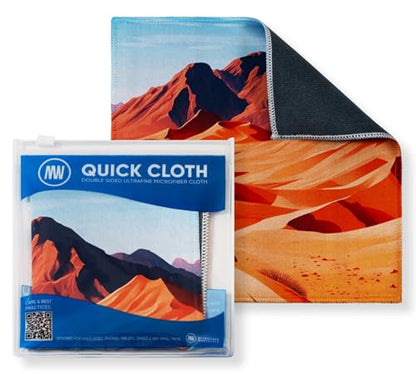 Microfiber Wholesale Quick Cloth Glasses Cleaning Cloths 8x8 Desert 1-Pack | with Case | Double-Sided Lens Cleaner for Eyeglasses, Camera, Screens & Glass | Reusable Microfiber Glass Polishing Cloths - color: Desert, size: 8"x8"