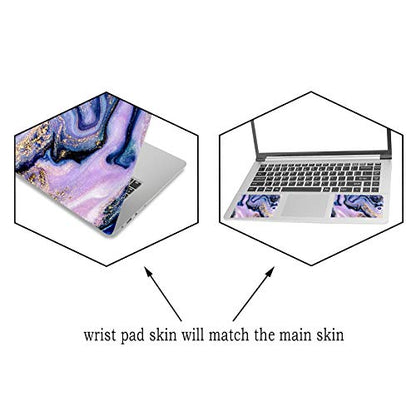 Laptop Skin Sticker Decal, 12" 13" 13.3" 14" 15" 15.4" 15.6 inch Laptop Universal Netbook PC Notebook Vinyl Reusable Skin Sticker Cover Art Decal Case Protector Personalized, Purple Marble - color: Purple Marble