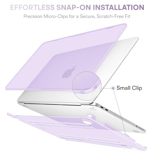 May Chen for MacBook Neo 13 inch Liquid Retina Display ((2026 Release A3404), Slim & Lightweight Protective Case with Screen Protector&Keyboard Cover&Dust Plug, Crystal Purple - color: Crystal Purple