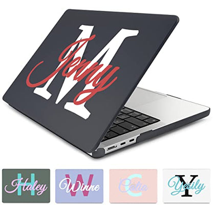 Batianda Customized Case for MacBook Air 13.6" M2-M5 Chip,Personalized Text | 4-in-1 set with personalized name motto design, slim hard shell protection for designers, students,women and girls - color: Customized personalized name