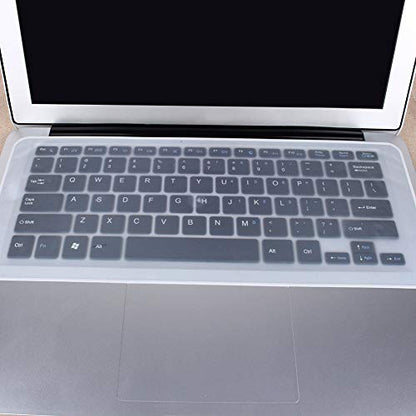 Ultra Thin Rewashable Silicone Keyboard Cover Skin for Laptop, Universal Fit Water and Dust Protective Film for Plate/Notebook