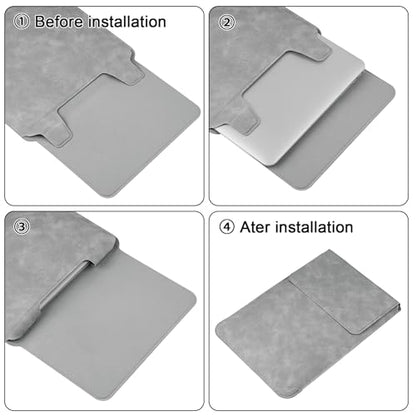 HoYiXi 13.3 Inch Laptop Sleeve Case with Stand - Compatible with MacBook Neo 2026/MacBook Air/Pro 13 (M4/M3/M2/M1 2020-2025), Surface Pro 8 2021, iPad Pro 12.9 & 13-13.3" Dell Acer Laptops,Gray - color: Light Gray, size: 13-13.3'' laptop