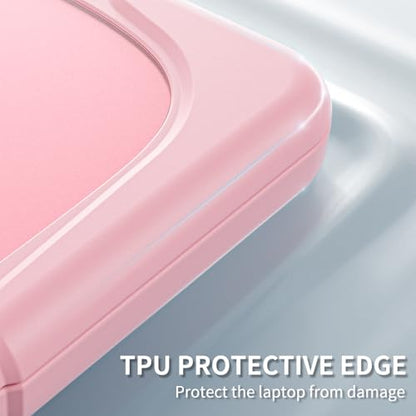 Batianda Heavy Duty Case for MacBook Neo 13 Inch 2026, Blush | Fits Model A3404 A18 Pro Chip, Ergonomic Foldable Stand Holds 22lbs, TPU Bumper, Matte Translucent Shockproof Hard Shell - color: Blush