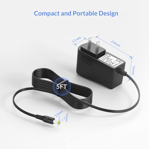 Nextbook Tablet Charger Adapter 5V 3A 2A 2.5A 1A AC DC Adapter w/ 9 Tips for Amazon Fire USB Hub TV Box LED Pixel Light Camera Speaker GPS Toys Webcam Router Power Supply Cord | for Amazon Fire USB Hub TV Box LED Pixel Light Camera Speaker GPS Toys Webcam