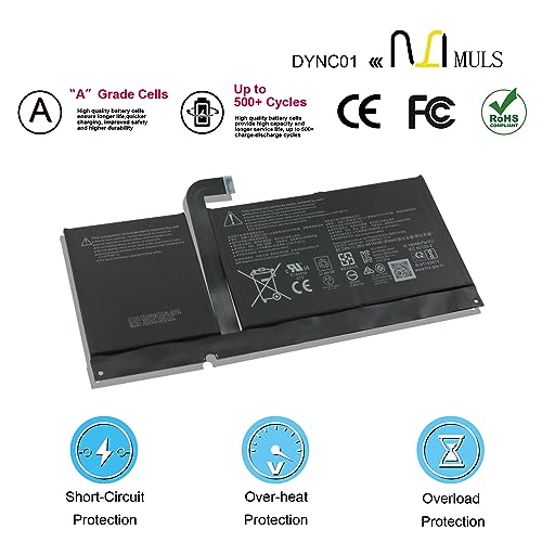 MULS 96BTA016H DYNC01 Laptop Battery for Microsoft Surface Pro 8 1983 1982 | 96BTA015H 11.38V 4414mAh 50.2Wh with Tools, Perfect Compatibility, Extended runtime, Multi-Protection Safety