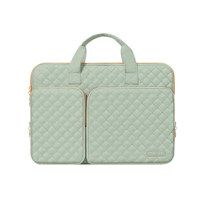 MOSISO 360 Protective Laptop Case 16 inch,15-15.6 inch Laptop Sleeve | Compatible with MacBook Pro 16 M5 M4 M3 M2 M1 HP Acer Dell Lenovo,Square Quilted Bag with 2 Pockets&Handle&Belt, Sage Green - color: Sage Green, size: 16 inch