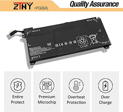 69Wh PG06XL PG06069XL Battery Replacement for HP Omen 15-DH000 15T-DH000 | 15-DH0XXX 15-DH1XXX 15T-DH100 15-DH1010CA 15-DH1019NR 15-DH1065CL Omen 5 Air 15-dh0006TX 15-dh0153TX L48431-2C1 L48497-005 - size: 8.66*3.54*0.28 inch PG06XL