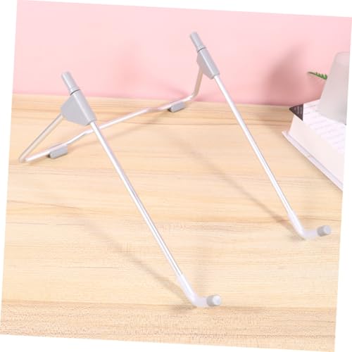STOBOK Foldable Aluminum Laptop Stand Adjustable Ergonomic Riser for Desk Portable Notebook Holder for Home and Travel Lightweight and Compact Design