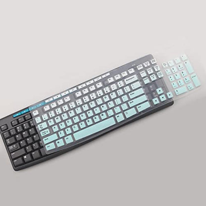 Keyboard Cover Skin Protector for Logitech MK295 MK275 MK270 Wireless Keyboard, Logitech K200 K260 K270 K275 K295 MK200 MK260 Ultra Thin Desktop PC Silicone Keyboard Cover US Layout-MintGreen - color: MintGreen