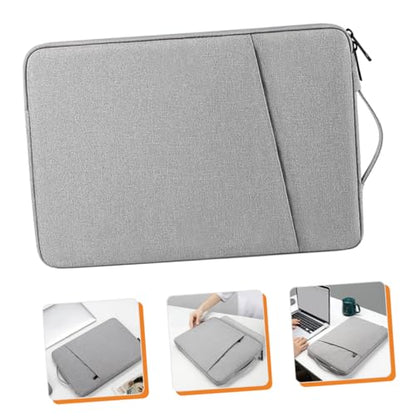 Homoyoyo Laptop Protective Sleeve Bag with Accessory Pocket for 13.3 Inch Ultrabook and Professional Laptop, Lightweight Polyester Laptop Carrying Case, Grey Notebook Cover for Travel