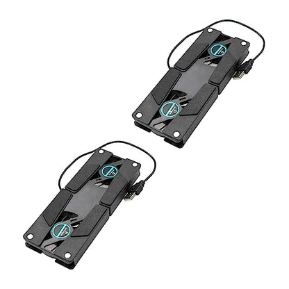 2pcs Heat Sink Quiet Laptop Cooler Notebook Cooler Laptop Air Lap Cooling Pad Fan Foldable Stand