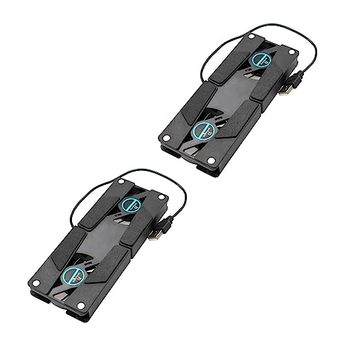 2pcs Heat Sink Quiet Laptop Cooler Notebook Cooler Laptop Air Lap Cooling Pad Fan Foldable Stand